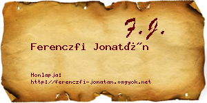 Ferenczfi Jonatán névjegykártya